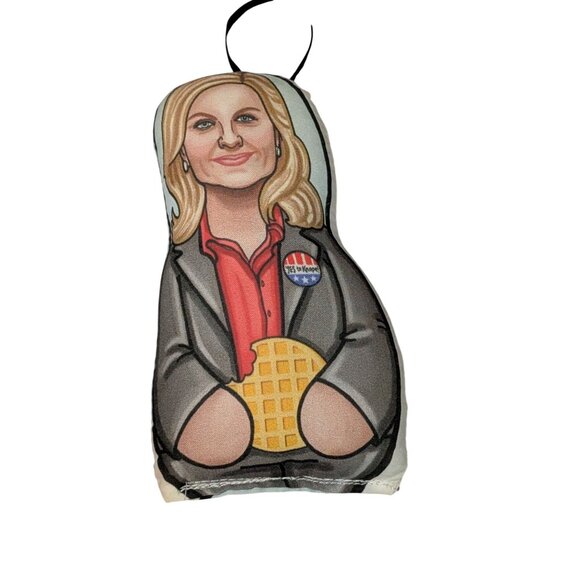 Unbranded Other - Leslie Knope-Inspired Plush Ornament With Waffle And Quote Design